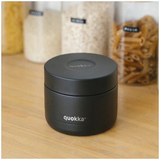 Quokka Παιδικό Θερμός Δοχείο Φαγητού Stainless Steel Whim Black  360 ml