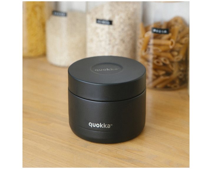 Quokka Παιδικό Θερμός Δοχείο Φαγητού Stainless Steel Whim Black  360 ml