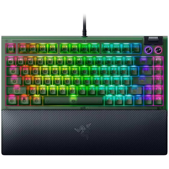 Razer BLACKWIDOW V4 75% Phantom Ed. - Mechanical - RGB - Hot-Swappable - Orange Tactile Switches