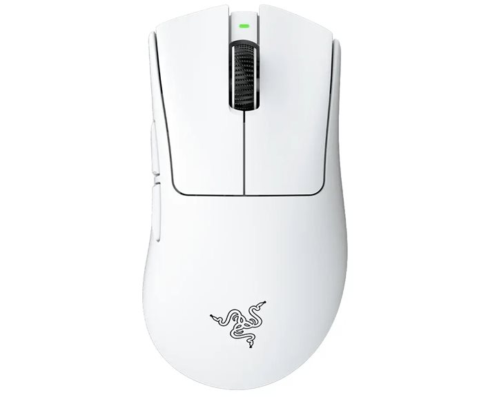 Razer DEATHADDER V4 PRO WHITE - 57g Wireless Gaming Mouse - Ergonomic - 120 Hours Battery - 45K DPI