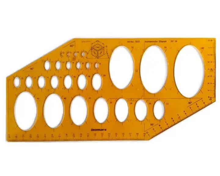 Isomars Στενσιλ Ελλείψεων 1833  (2mm-60mm)