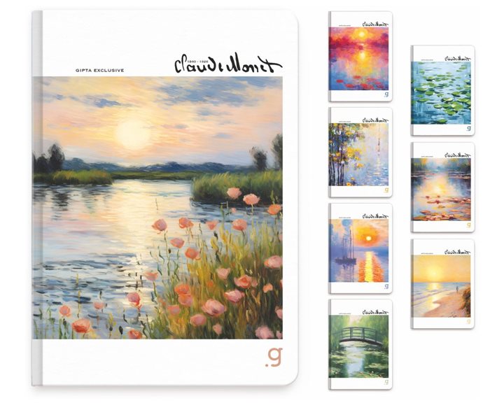 Τετράδιο Δεμένο 13χ21 Ριγέ 70γρ. 96φ. Monet