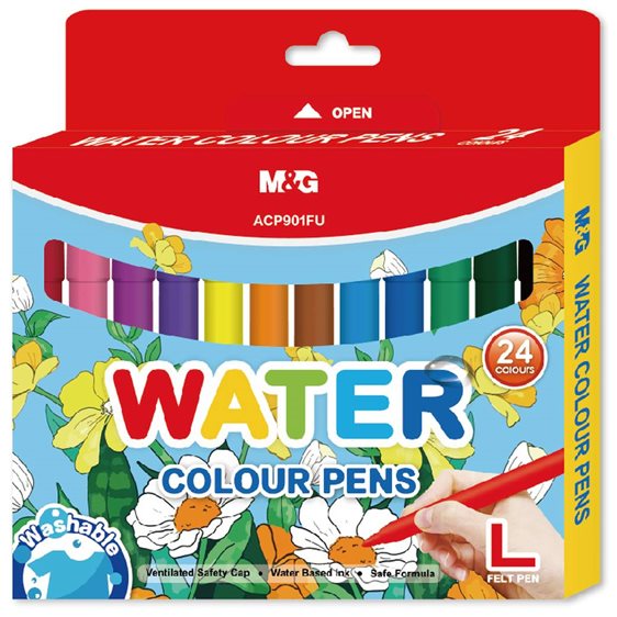 Μαρκαδόροι M&G 24 Χρώματα Jumbo Water ACP901FU