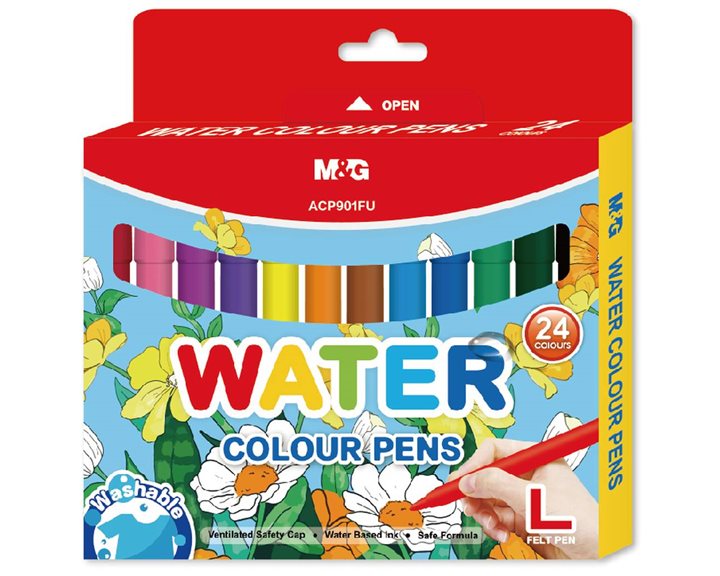 Μαρκαδόροι M&G 24 Χρώματα Jumbo Water ACP901FU