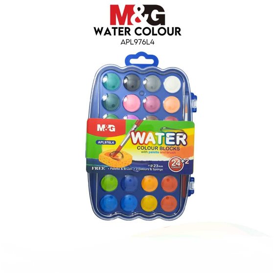 Νερομπογιά M&G 24+2χρ. 23mm APL976L4