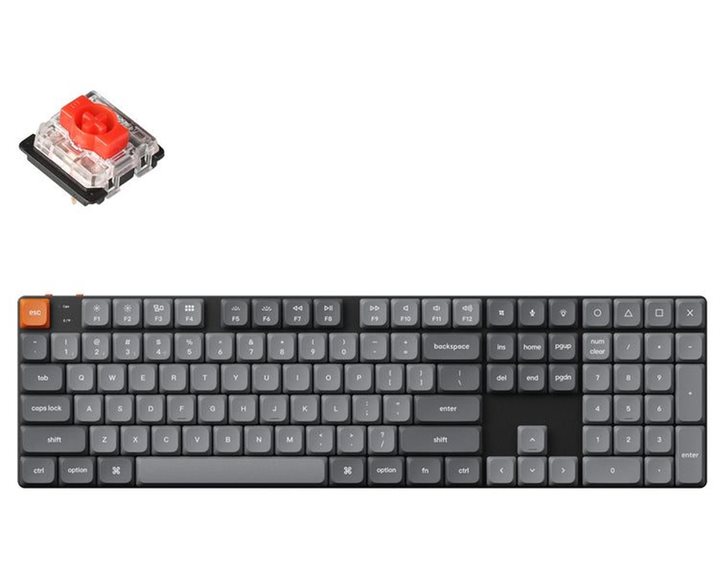 Keychron K5 Max (K5M-H1) QMK/VIA Wireless Custom Mechanical Keyboard-Red Switch Hot-Swap 100% US
