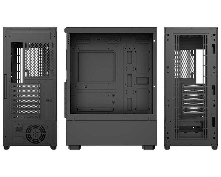 SUPERCASE PC CHASSIS UR16A-G CASE, MIDI TOWER ATX, ARGB LIGHTING, BLACK, W/O PSU, Front: 3x 120mm ARGB Fan, Rear: 1x 120mm ARGB Fan, 2YW
