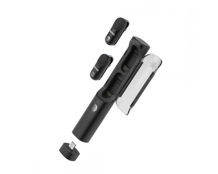 BOYA Magic - Type-C & 3,5mm, Camera Receiver Wireless Microphone 2 TX + 2 RX + charing Case