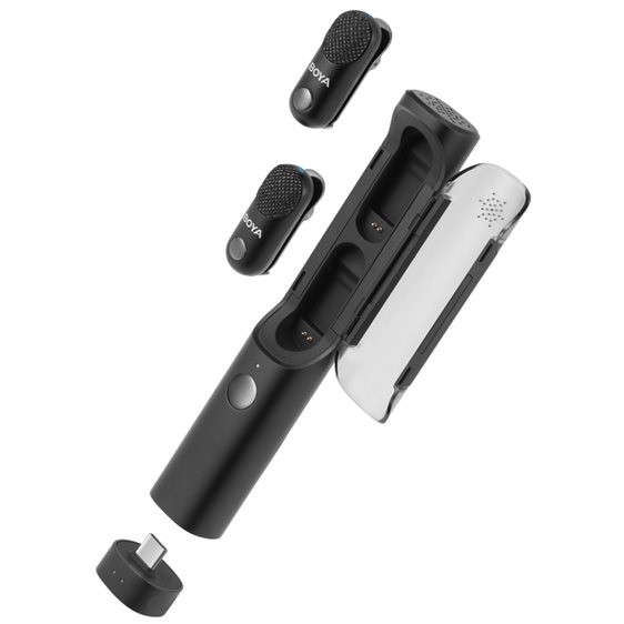 BOYA Magic - Type-C, USB-C Receiver Wireless Microphone 2 TX + 1 RX + charing Case