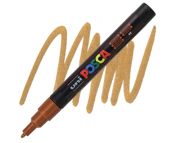 Mαρκαδόρος Uni Posca PC-3M Μπρονζέ