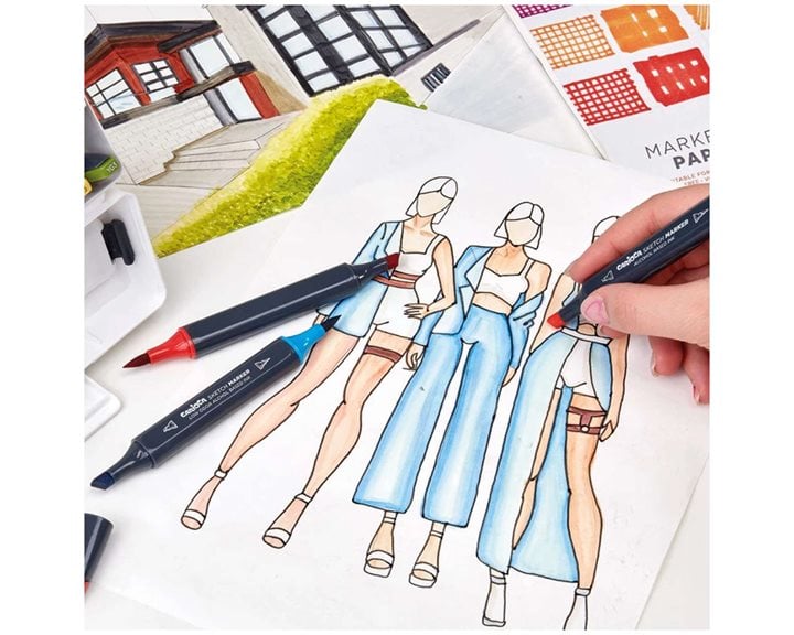 Carioca Μαρκαδόροι Plus Sketch Marker Hard Case Διπλής Μύτης Σετ 10τμχ