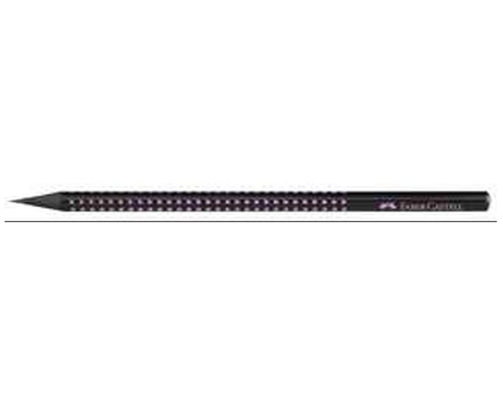 Μολύβι Faber-Castell Sparkle Μαύρο Ξύλο Ροζ 118258