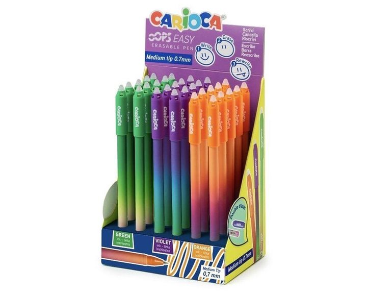 Στυλό Carioca Erasable Oops 0.7mm Μωβ Μελάνι 31025/09