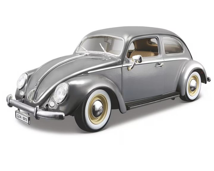 Bburago Αυτοκινητάκι 1:18 Volkswagen Kafer-Beetle (1955) Γκρι