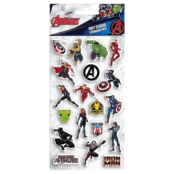 Αυτοκόλλητα Puffy Avengers 10x22cm 506257