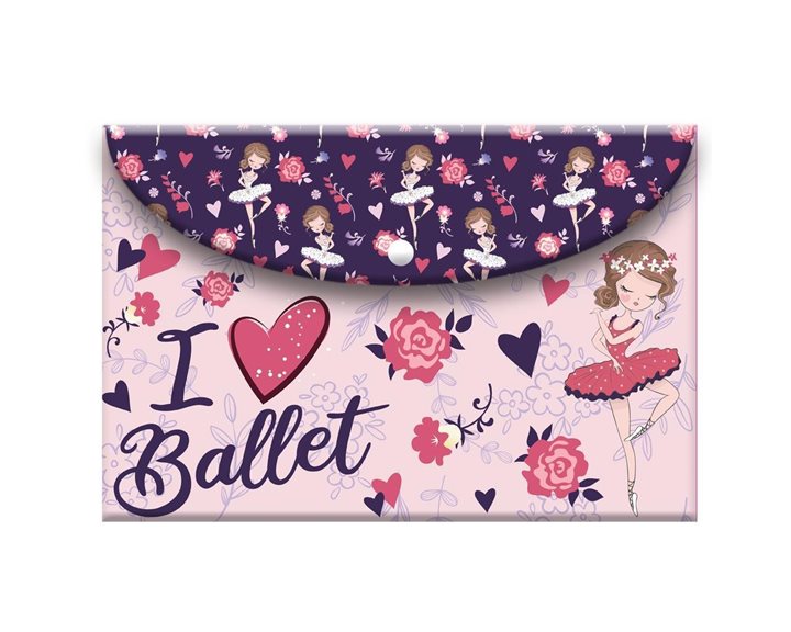 Φάκελος με Κουμπί Α4 Must Team Happy I Love Ballet