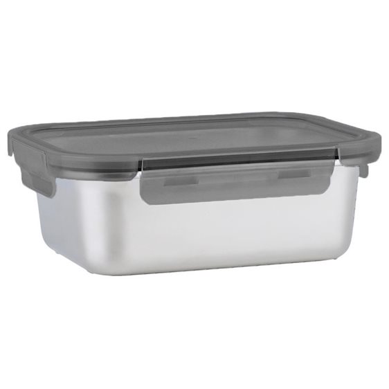 Estia Φαγητοδοχείο INOX 1200ml με Κουτάλι και Πηρούνι Μαύρο 01-33729