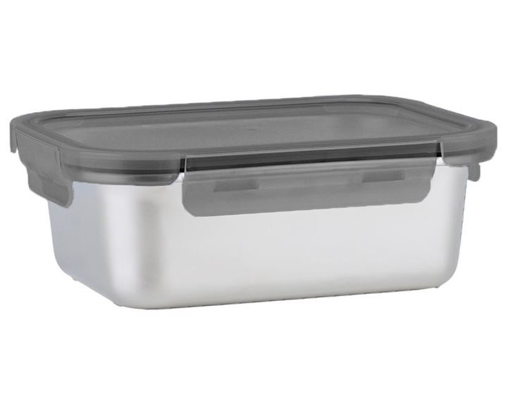 Estia Φαγητοδοχείο INOX 1200ml με Κουτάλι και Πηρούνι Μαύρο 01-33729