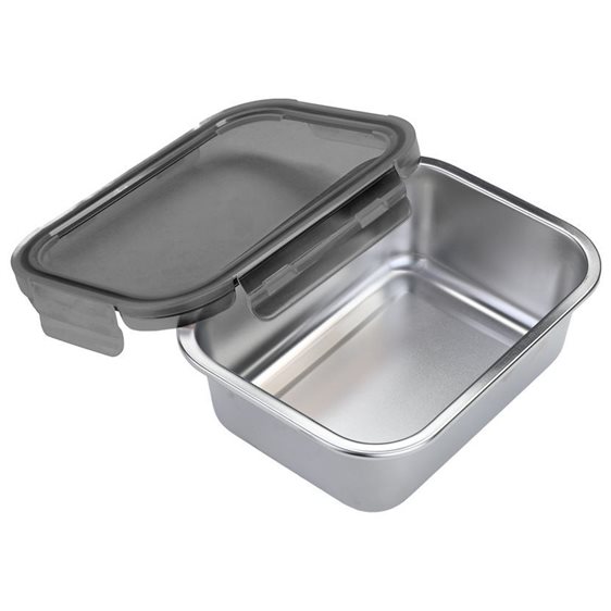 Estia Φαγητοδοχείο INOX 1200ml με Κουτάλι και Πηρούνι Μαύρο 01-33729