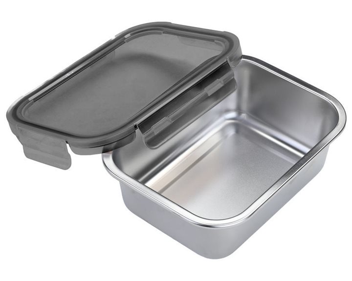 Estia Φαγητοδοχείο INOX 1200ml με Κουτάλι και Πηρούνι Μαύρο 01-33729