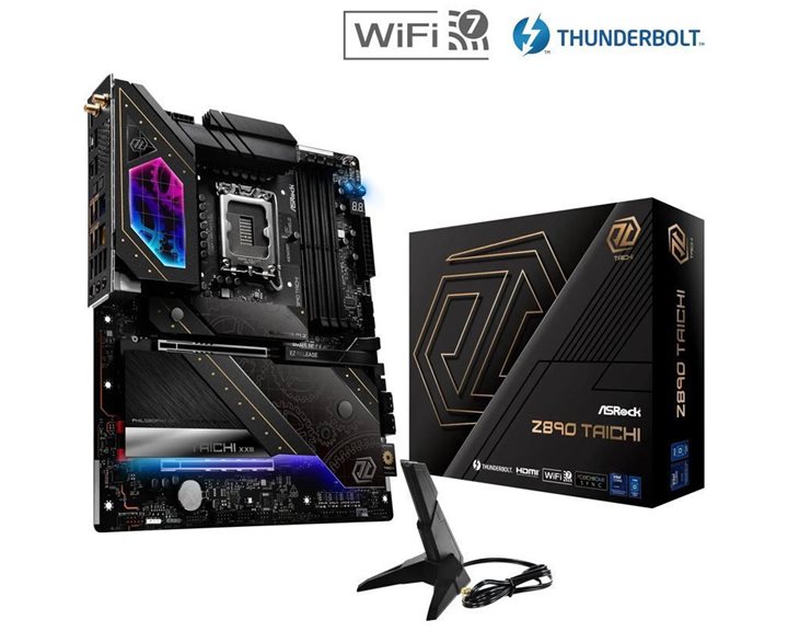 ASROCK MB Z890 TAICHI, SOCKET LGA1851, CS INTEL Z890, 4 DIMM SOCKETS DDR5, HDMI/ THUNDERBOLT4, PCI-E GEN 5.0, 5G LAN, WIFI7, ATX, 3YW