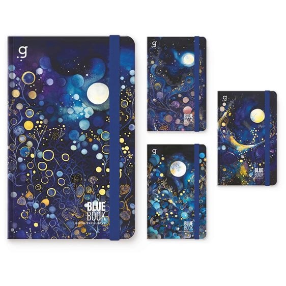 Τετράδιο Δεμένο 13χ21 Gipta με Λάστιχο 96φ. 70γρ. Blue Book