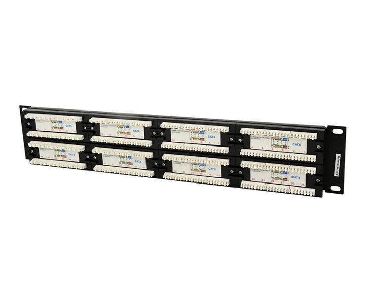 CABLEXPERT CAT.6 48 PORT PATCH PANEL WITH REAR CABLE MANAGEMENT