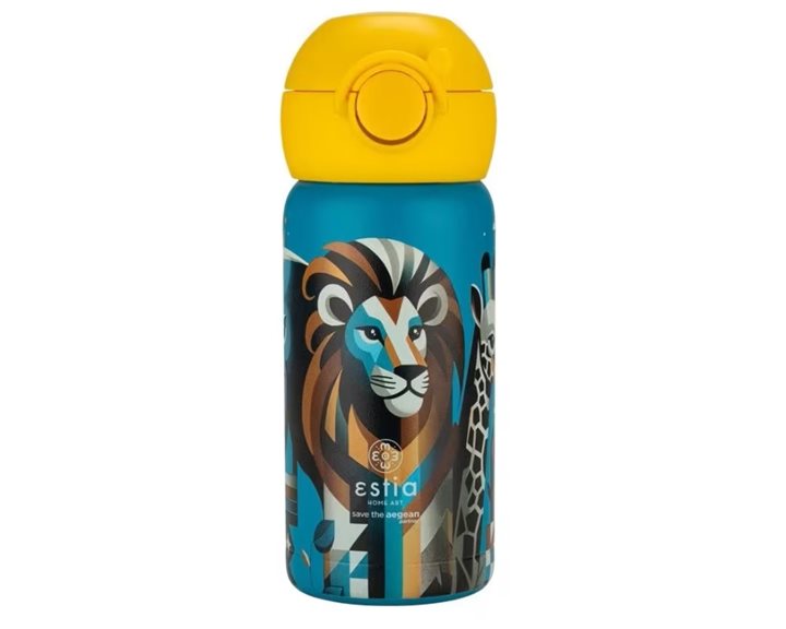 Estia Παγούρι - Θερμός 350ml Με Καλαμάκι Save The Aegean Jungle 01-27537