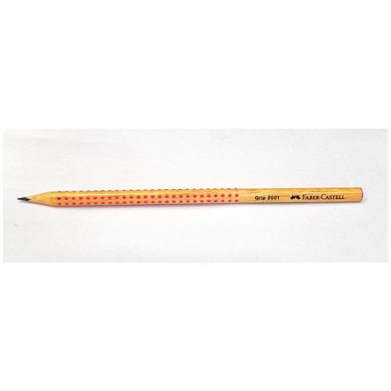 Μολύβι Faber-Castell Τριγωνικό Grip 2001 φυσικο ξυλο ροζ 217052