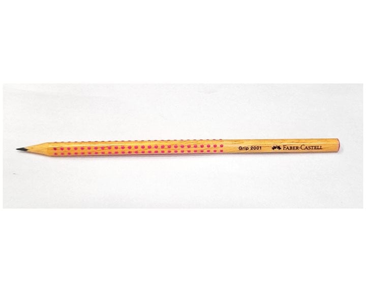 Μολύβι Faber-Castell Τριγωνικό Grip 2001 φυσικο ξυλο ροζ 217052