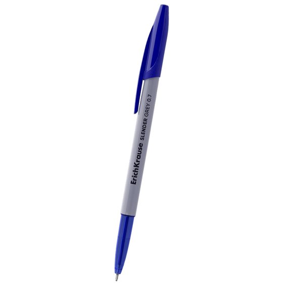Στυλό ErichKrause Ballpoint Slender Stick Grey 0.7 Blue 63083