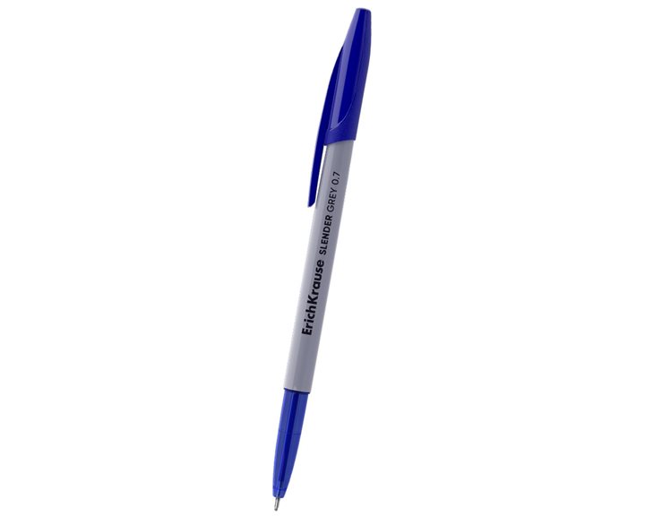 Στυλό ErichKrause Ballpoint Slender Stick Grey 0.7 Blue 63083