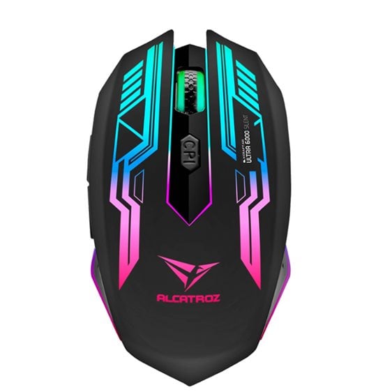ALCATROZ SILENT 2.4G WIRELESS RGB GAMING MOUSE 4800 CPI X-CRAFT AIR ULTRA 6000