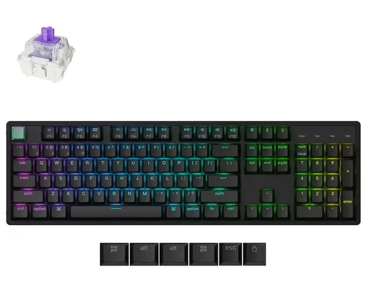 Keychron K10 HE (K10H-J1) Shine-Through Wireless Magnetic Hall Effect RGB Keyboard 100% US Layout