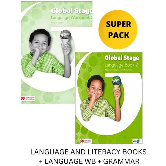 GLOBAL STAGE 2 SUPER PACK (LANGUAGE AND LITERACY BOOKS + LANGUAGE WB + GRAMMAR)