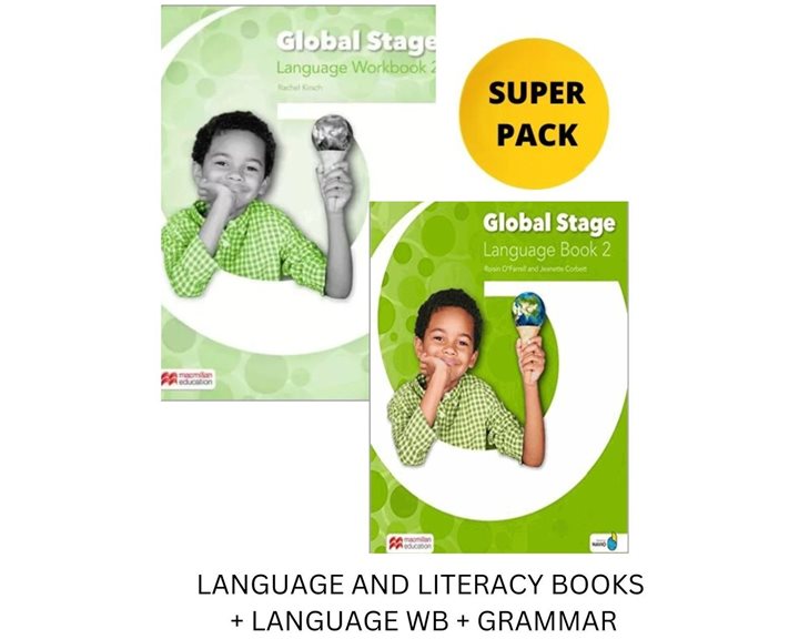 GLOBAL STAGE 2 SUPER PACK (LANGUAGE AND LITERACY BOOKS + LANGUAGE WB + GRAMMAR)