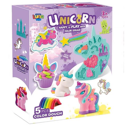 Πλαστοζυμαράκι Luna Unicorn 5 χρωματων 000623273
