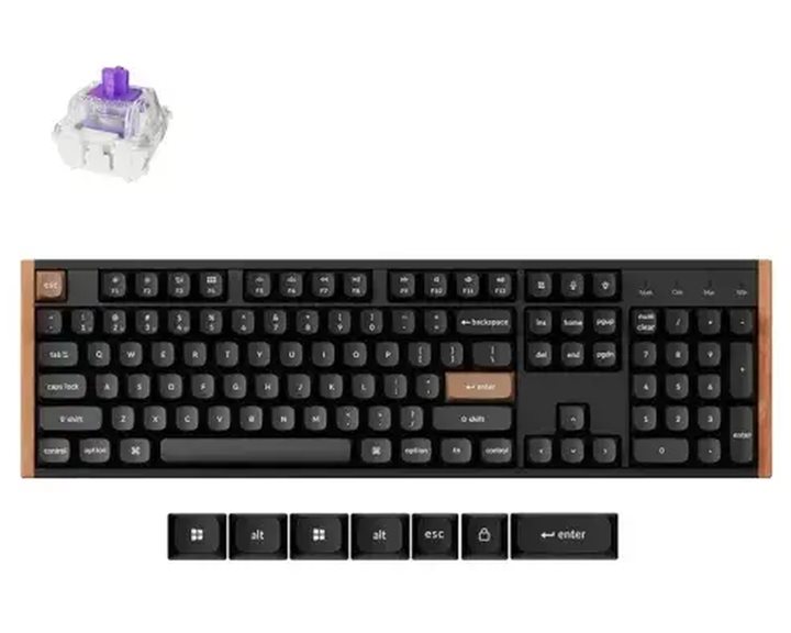 Keychron K10 HE (K10H-F1) Special Wood Edition Wireless Magnetic Hall Effect RGB Keyboard 100% US