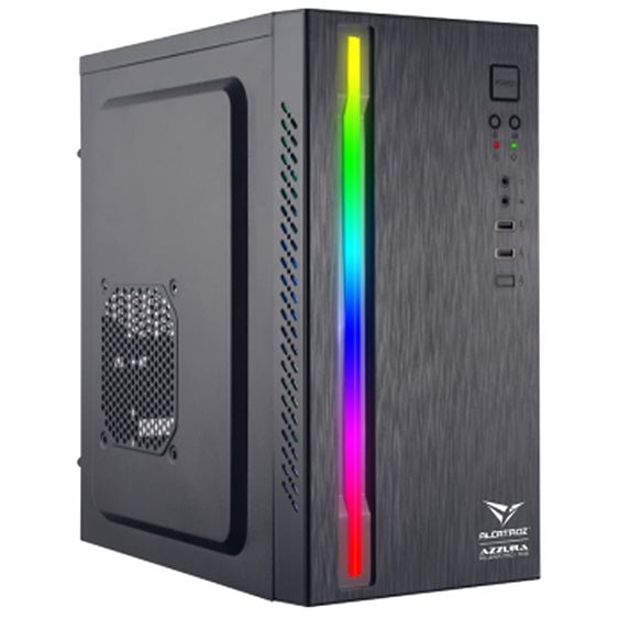 ALCATROZ MINI ATX PC CASE WITH PSU AZZURA MILLENIA PRO I RGB BLACK