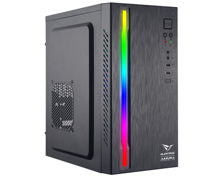 ALCATROZ MINI ATX PC CASE WITH PSU AZZURA MILLENIA PRO I RGB BLACK
