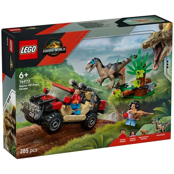 LEGO Jurassic World Διαφυγή Από Ράπτορα Με Εκτός Δρόμου Όχημα 76972