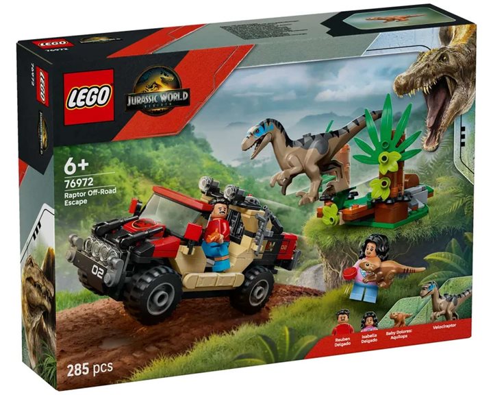 LEGO Jurassic World Διαφυγή Από Ράπτορα Με Εκτός Δρόμου Όχημα 76972