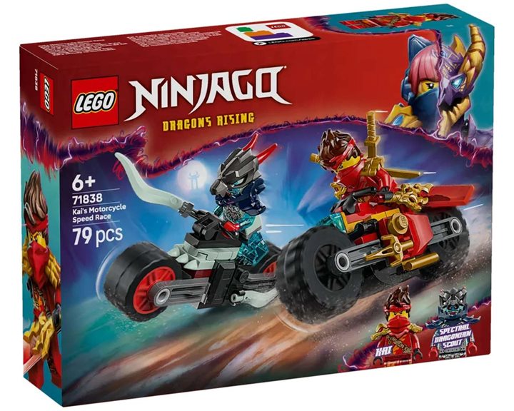 LEGO Ninjago Αγώνας Ταχύτητας του Κάι με Μοτοσικλέτα 71838