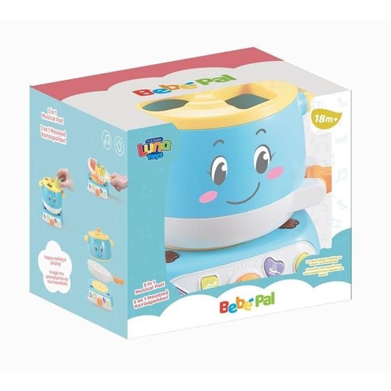 Κατσαρολάκι Luna Toys Μπλε με μουσική και φως 19,1x15,7x17,7 εκ. 000622743