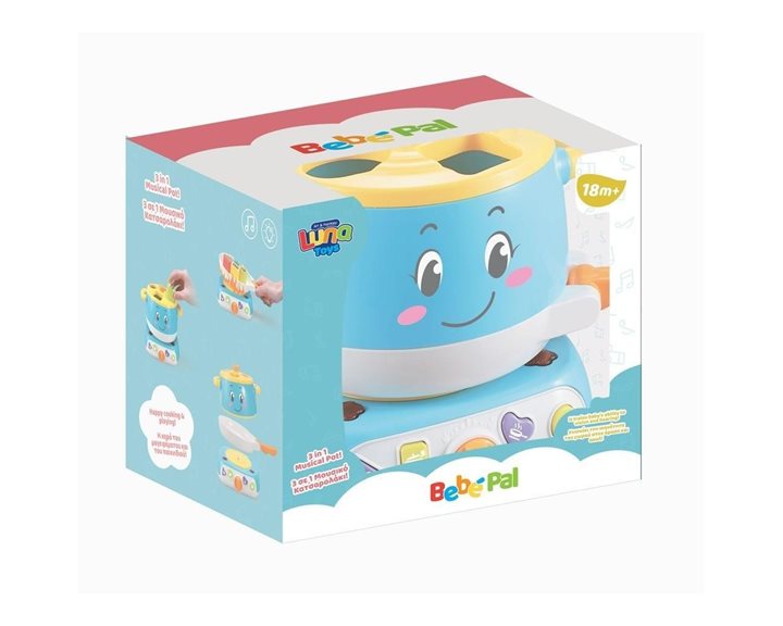 Κατσαρολάκι Luna Toys Μπλε με μουσική και φως 19,1x15,7x17,7 εκ. 000622743