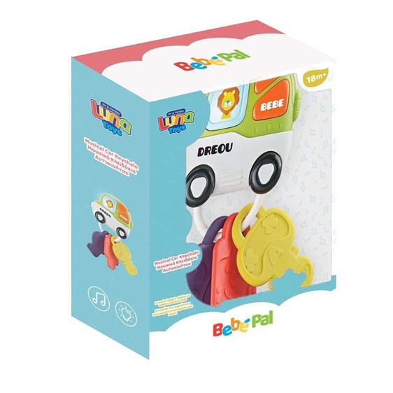 Κλειδάκια Αυτοκινήτου Luna Toys με μουσική και φως 15x7x6,3x20,7 εκ. 2 Σχέδια 000622745