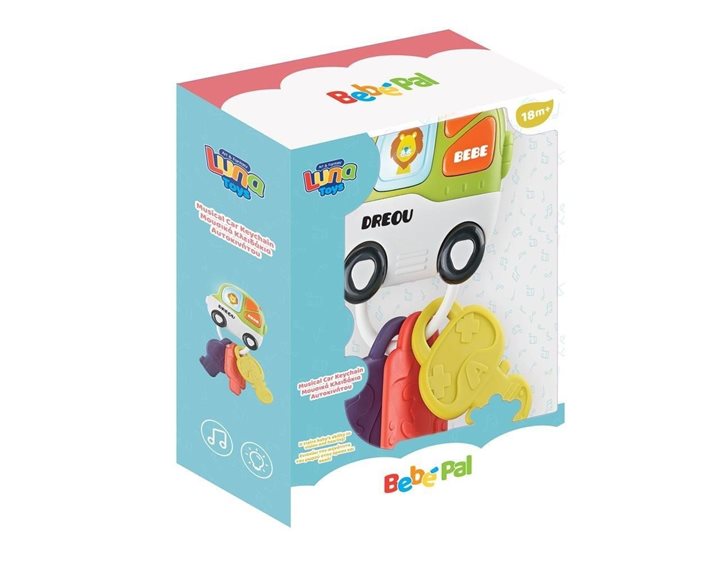 Κλειδάκια Αυτοκινήτου Luna Toys με μουσική και φως 15x7x6,3x20,7 εκ. 2 Σχέδια 000622745