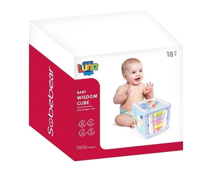 Κύβος Δραστηριοτήτων Luna Toys με μουσική και φως 15x15x20 εκ. 000622755