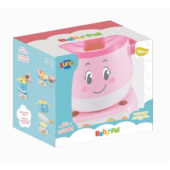 Κατσαρολάκι Luna Toys Ροζ με μουσική και φως 19,1x15,7x17,7 εκ. 000622767