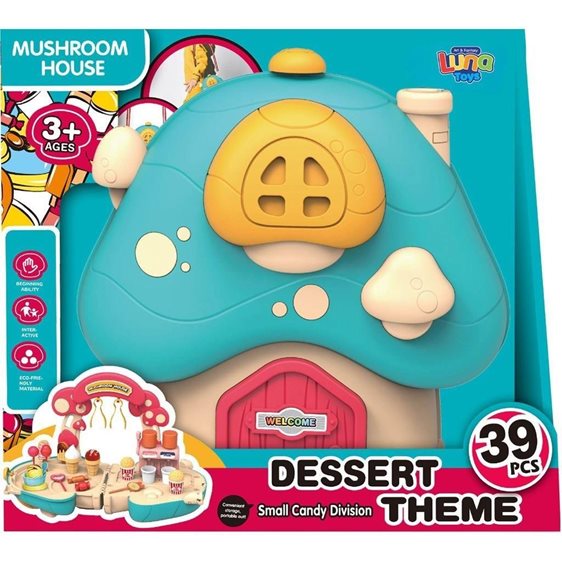 Βαλιτσάκι Μανιτάρι Ζαχαροπλαστικής Luna Toys Σετ 39 Τμχ., 27x13,5x24 εκ. 000622832